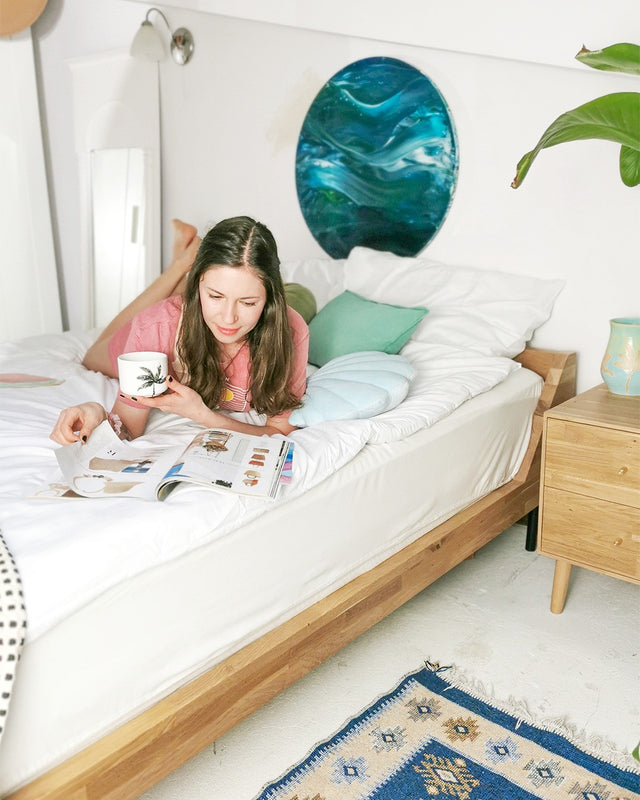 Łóżko do sypialni w stylu japandi 5