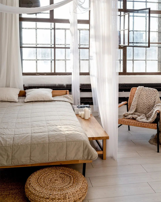 Ławka dębowa przed łóżko 4