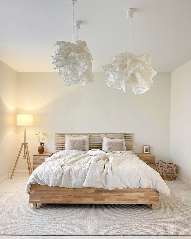 Łóżko dębowe z pojemnikiem Flat 5