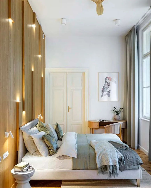 Łóżko tapicerowane do sypialni w azjatyckim stylu 2