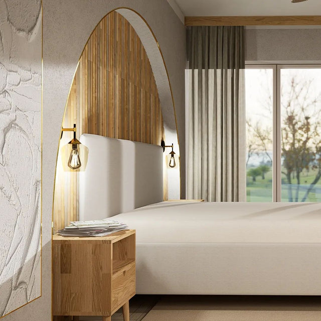 Łóżko tapicerowane z pojemnikiem w materiale len plecionka naturalne barwy 8