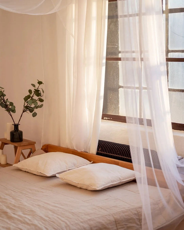 Łóżko do sypialni w stylu japandi 1