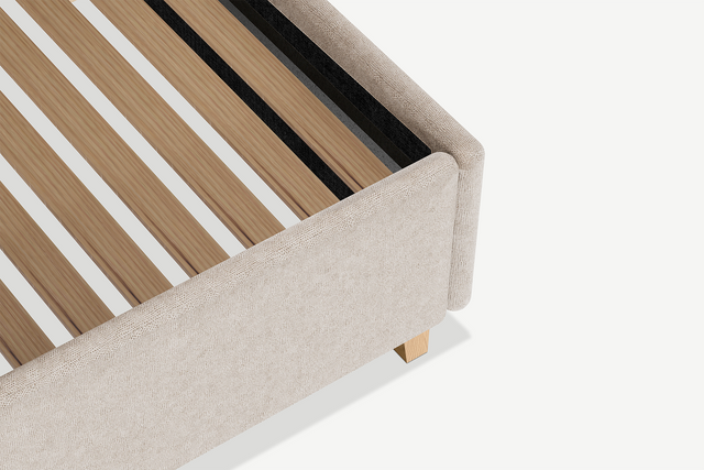 Łóżko tapicerowane dla dziecka z pojemnikiem Puki