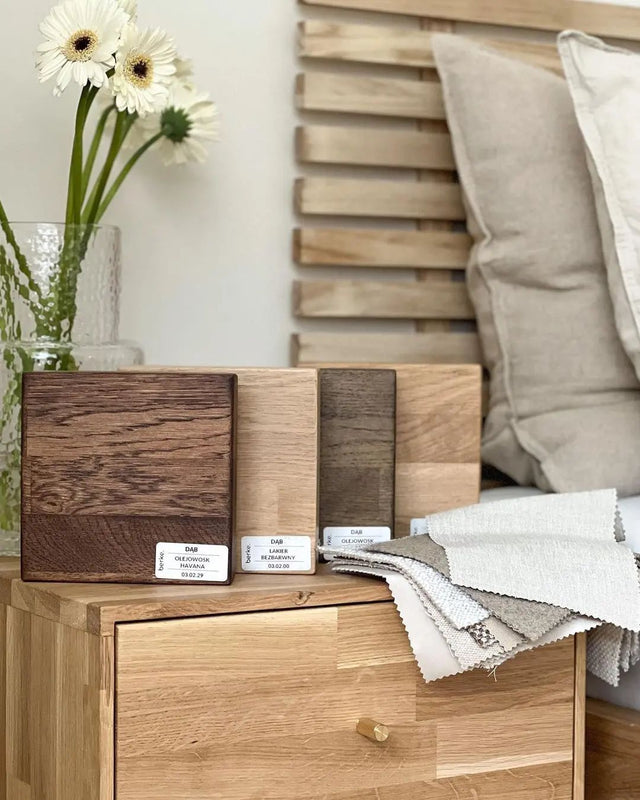 Zamów próbki materiałów i drewna do łóżka 9