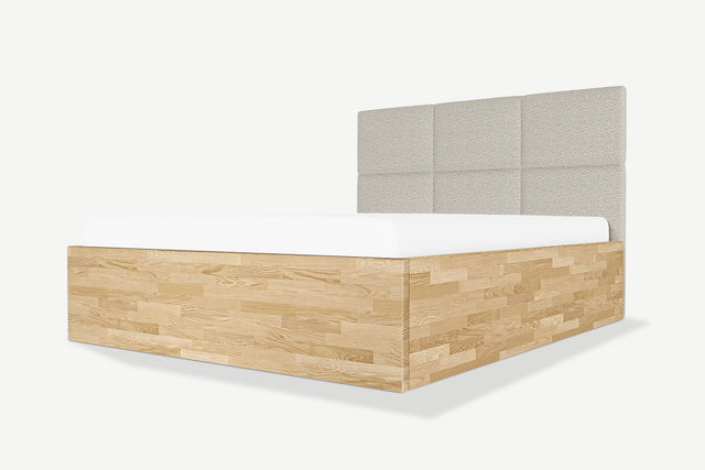 Łóżko dębowe z pojemnikiem Piko | 01.40 15