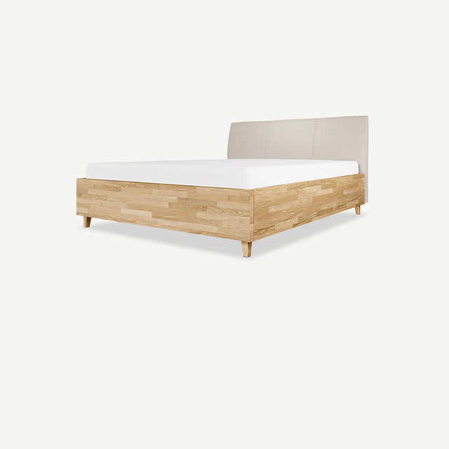 Łóżko dębowe z pojemnikiem Con na zamówienie na wymiar