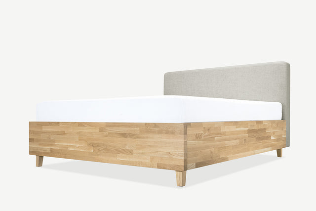 Model 3D łóżka dębowego z pojemnikiem More 19