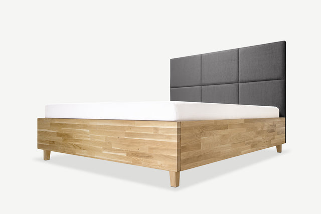 Model 3D łóżka dębowego z pojemnikiem Piko 1