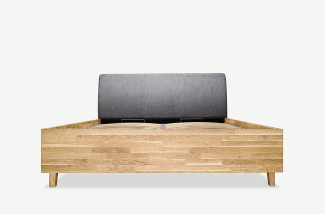 Model 3D łóżka dębowego z pojemnikiem Con