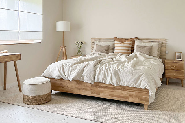 Łóżko dębowe z pojemnikiem Flat.WOOD - 9