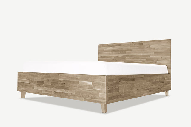 Model 3D łóżka dębowego z pojemnikiem OL.WOOD