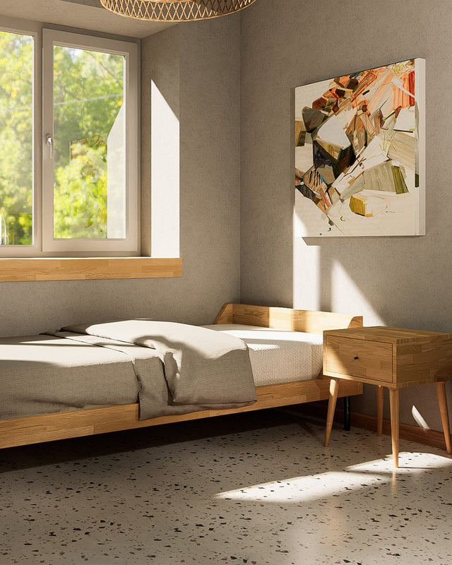 Łóżko do sypialni w stylu japandi 3