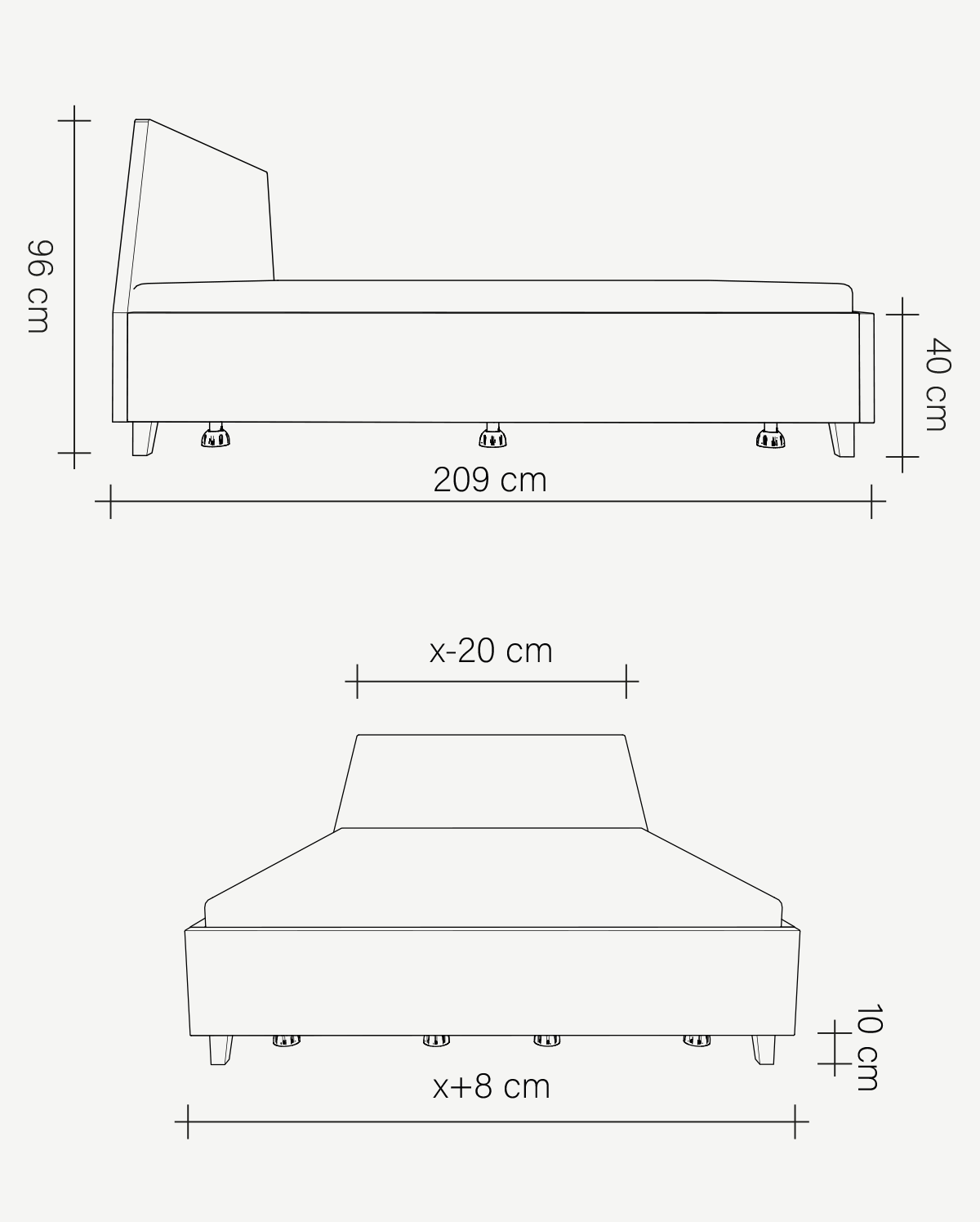 Rysunek wymiarowy Angel z pojemnikiem