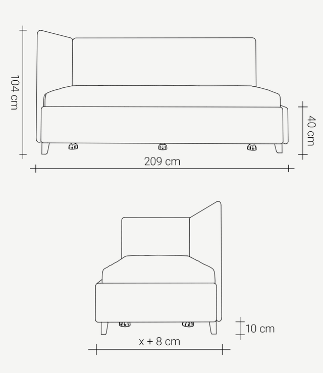 Łóżko tapicerowane dla dziecka z pojemnikiem Puki