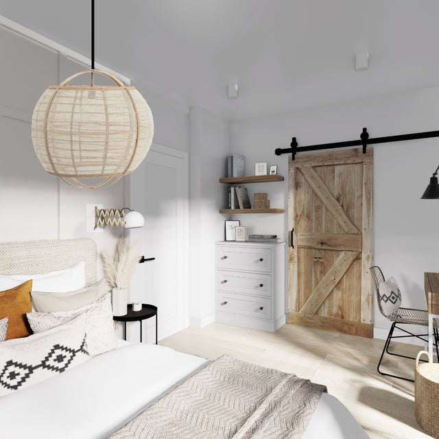 modle 3D i tekstury do sypialnia rustykalnej