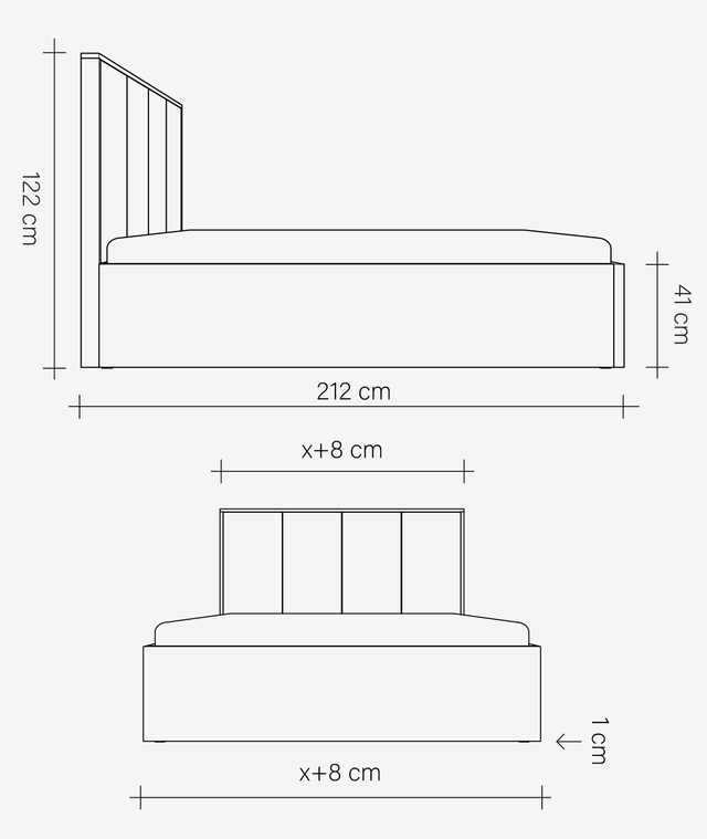 Oak storage bed Koku