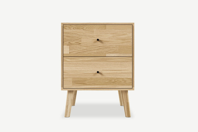 Oak bedside table Cube No. 2