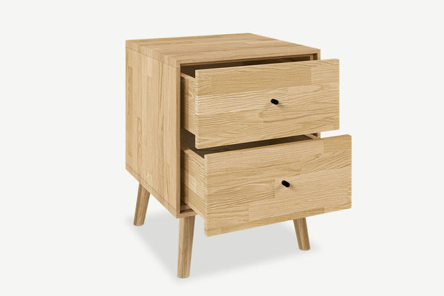 Oak bedside table Cube No. 2