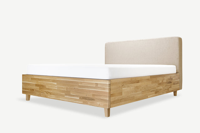 Model 3D łóżka dębowego z pojemnikiem More 14