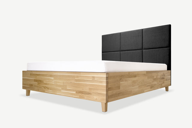 Model 3D łóżka dębowego z pojemnikiem Piko 9