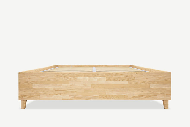 Model 3D łóżka dębowego z pojemnikiem Flat Lite 3