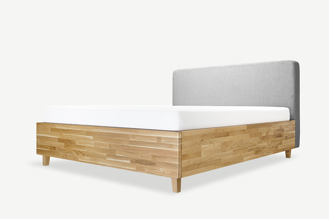 Model 3D łóżka dębowego z pojemnikiem More 11