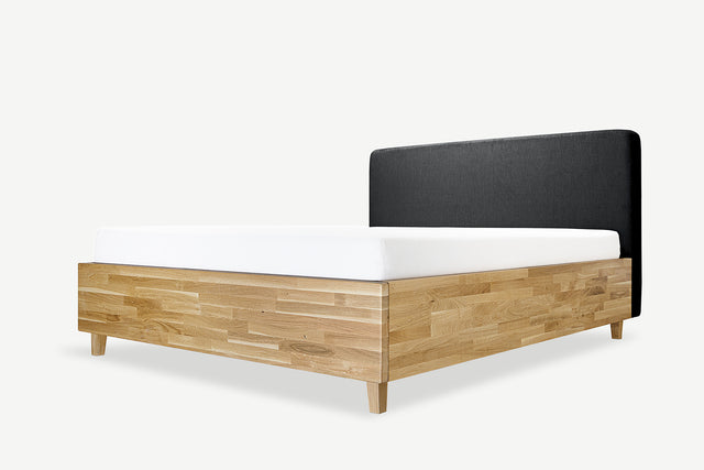 Model 3D łóżka dębowego z pojemnikiem More 9