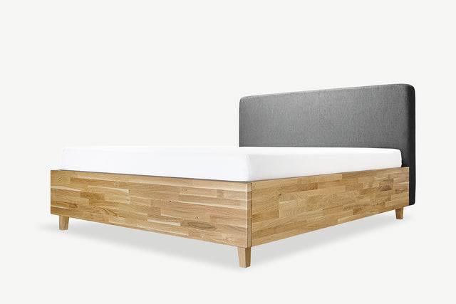 Model 3D łóżka dębowego z pojemnikiem More 1