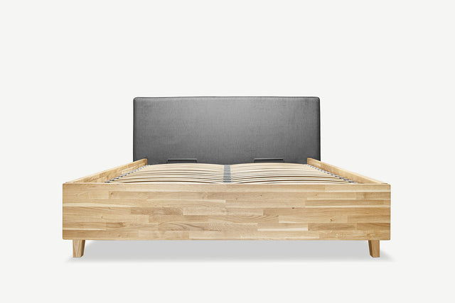 Model 3D łóżka dębowego z pojemnikiem Slim 4