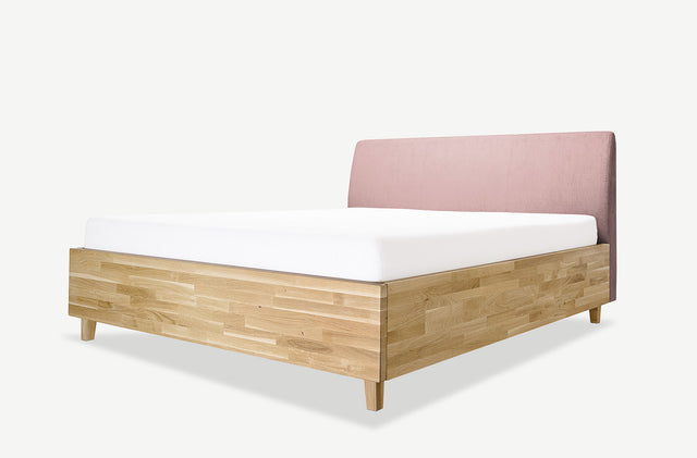 Model 3D łóżka dębowego z pojemnikiem Con