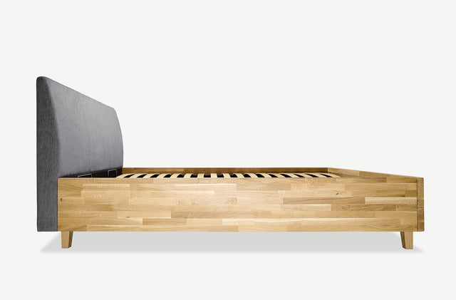Model 3D łóżka dębowego z pojemnikiem Con