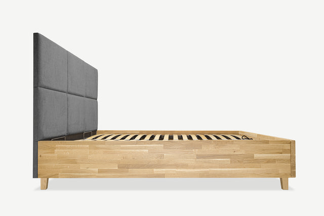 Model 3D łóżka dębowego z pojemnikiem Piko 4