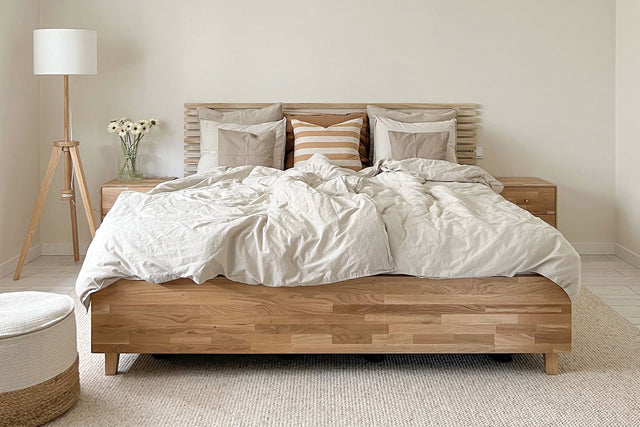 Łóżko dębowe z pojemnikiem Flat.WOOD - 8