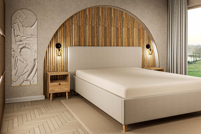 łóżko tapicerowane Slim.SOFT z pojemnikiem beżowy